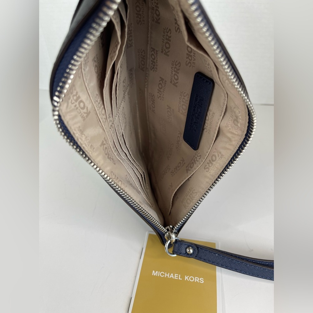 Michael, Michael Kors Dark Blue Wristlet - Picture 7 of 11